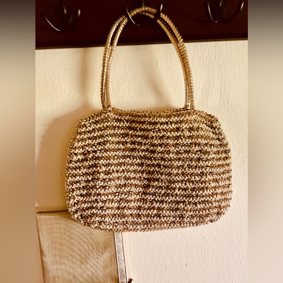 ANTEPRIMA - Beautiful metallic wire mesh Tote Bag w/EXTRA makeup pouch TWO-FER! - Picture 4 of 10